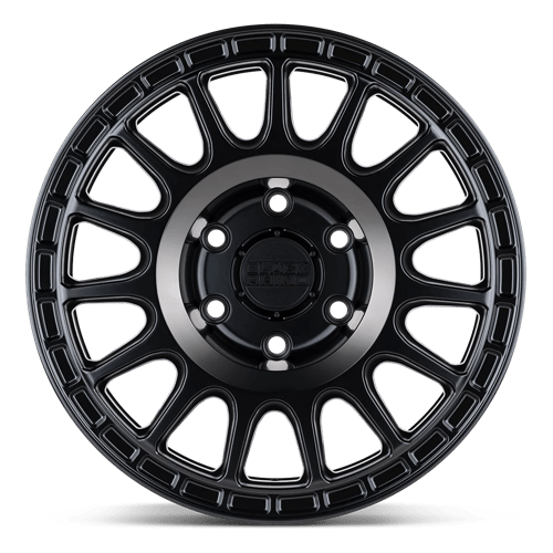 18X8.5 Black Rhino Hard Alloys SANDSTORM SEMI G-BLACK W/ MACH DARK RING 6X139.7