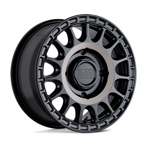 15X7 Black Rhino Hard Alloys - UTV SANDSTORM UTV SEMI GLOSS BLACK W/ MACH TINT 4X110