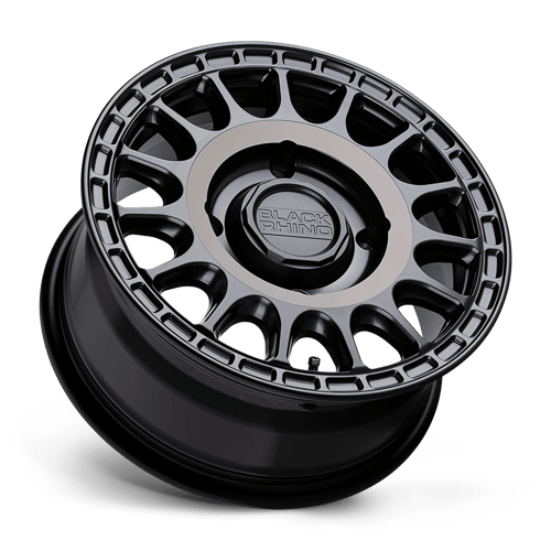 15" Black Rhino Hard Alloys - UTV SANDSTORM UTV SEMI GLOSS BLACK W/ MACH TINT 4X137