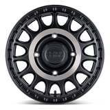 15" Black Rhino Hard Alloys - UTV SANDSTORM UTV SEMI GLOSS BLACK W/ MACH TINT 4X110