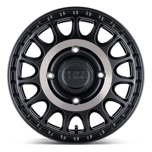 15" Black Rhino Hard Alloys - UTV SANDSTORM UTV SEMI GLOSS BLACK W/ MACH TINT 4X137