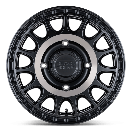 15" Black Rhino Hard Alloys - UTV SANDSTORM UTV SEMI GLOSS BLACK W/ MACH TINT 4X110