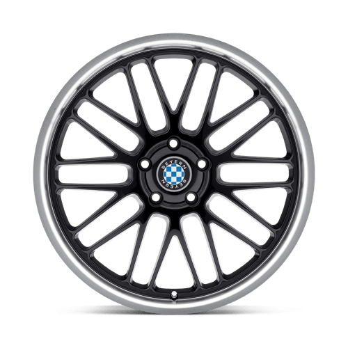 20X8.5 Beyern MESH GLOSS BLACK W/ MIRROR CUT LIP 5X120