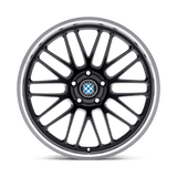 20X8.5 Beyern MESH GLOSS BLACK W/ MIRROR CUT LIP 5X120