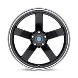 22X10.5 Beyern RAPP GLOSS BLACK W/ MIRROR CUT LIP 5X120
