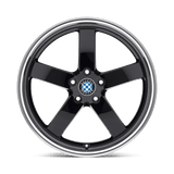 22" Beyern RAPP GLOSS BLACK W/ MIRROR CUT LIP 5X120