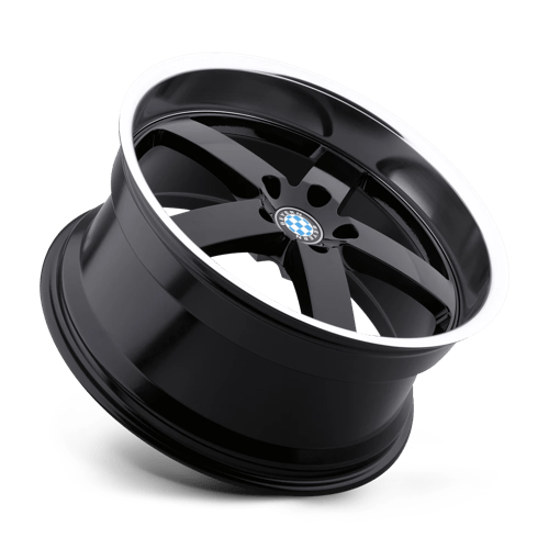 22X10.5 Beyern RAPP GLOSS BLACK W/ MIRROR CUT LIP 5X120