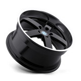 22" Beyern RAPP GLOSS BLACK W/ MIRROR CUT LIP 5X120