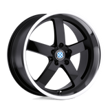 22X10.5 Beyern RAPP GLOSS BLACK W/ MIRROR CUT LIP 5X120