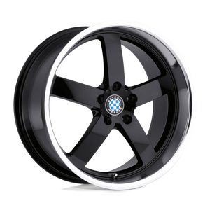 22" Beyern RAPP GLOSS BLACK W/ MIRROR CUT LIP 5X120