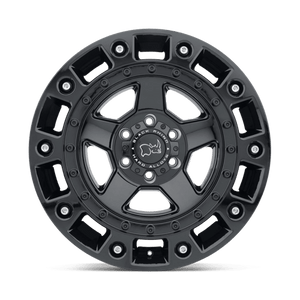 20X9.5 Black Rhino Hard Alloys CINCO GLOSS BLACK W/ STAINLESS BOLT 5X150