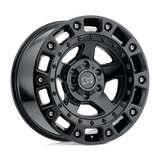 20X9.5 Black Rhino Hard Alloys CINCO GLOSS BLACK W/ STAINLESS BOLT 6X139.7