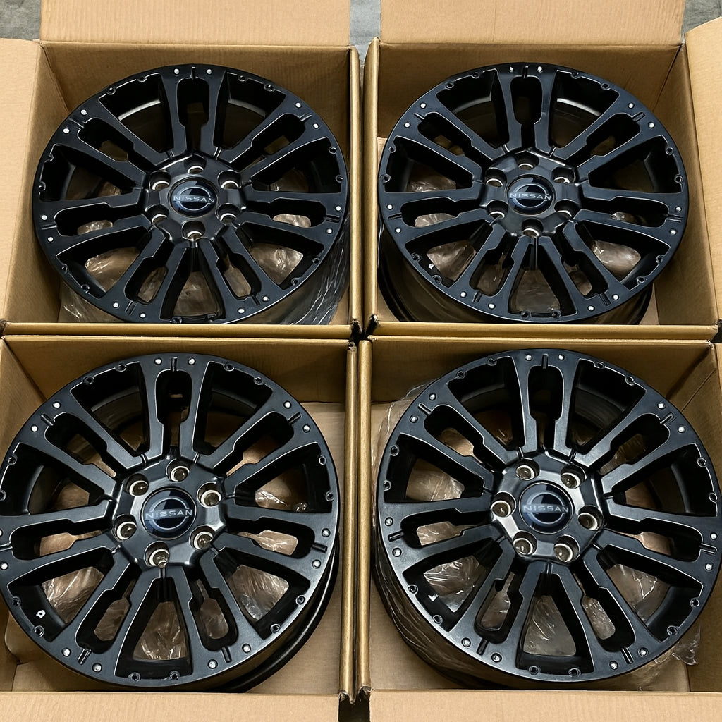 20” Nissan Armada Rims 2004 2005 2006 2007 2008 2009 2010 2011 2012 2013 2014 2015 2016 2017 2018 2019 2020 2021 2022 2023 2024 2025 OEM Original Wheels 20x8 Satin Black