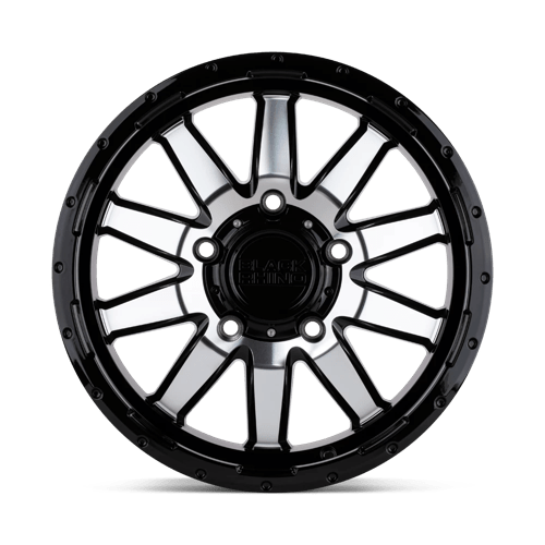 18X8 Black Rhino Hard Alloys EXCURSION GLOSS BLACK W/ MIRROR FACE 6X139.7
