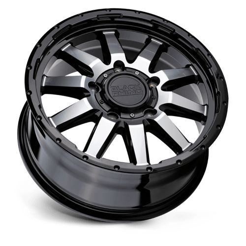 18X8 Black Rhino Hard Alloys EXCURSION GLOSS BLACK W/ MIRROR FACE 6X139.7
