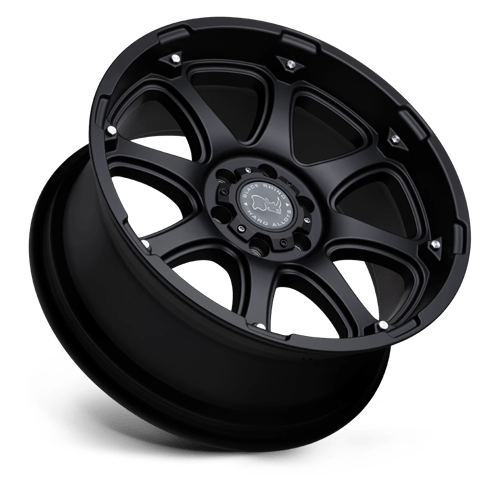 17" Black Rhino Hard Alloys GLAMIS MATTE BLACK 5X139.7