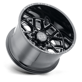 20" Black Rhino Hard Alloys GRIMLOCK GLOSS BLACK & MILLED 8X180