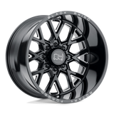 20" Black Rhino Hard Alloys GRIMLOCK GLOSS BLACK & MILLED 5X127