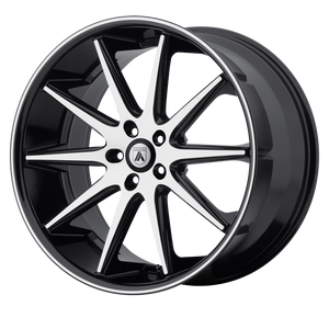 22X9 Asanti Black ABL-4 CAPELLA MACHINED FACE W/ BLACK LIP 5X127