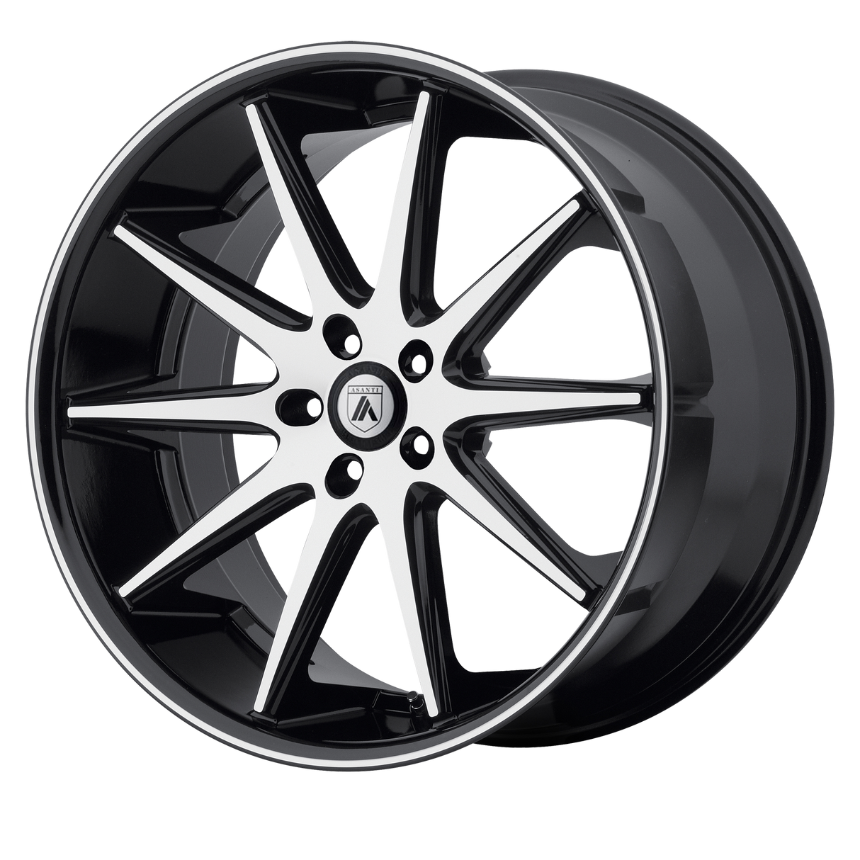 20X8.5 Asanti Black ABL-4 CAPELLA MACHINED FACE W/ BLACK LIP BLANK