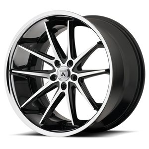 20X10 Asanti Black ABL-5 ALTAIR MACHINED FACE W/ SS LIP 5X127