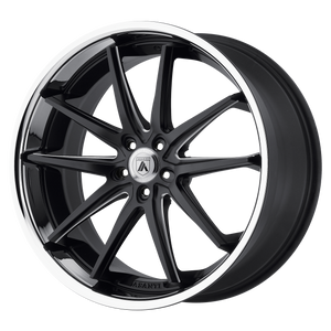 20X8.5 Asanti Black ABL-5 ALTAIR MATTE BLACK MILLED W/ SS LIP 5X120