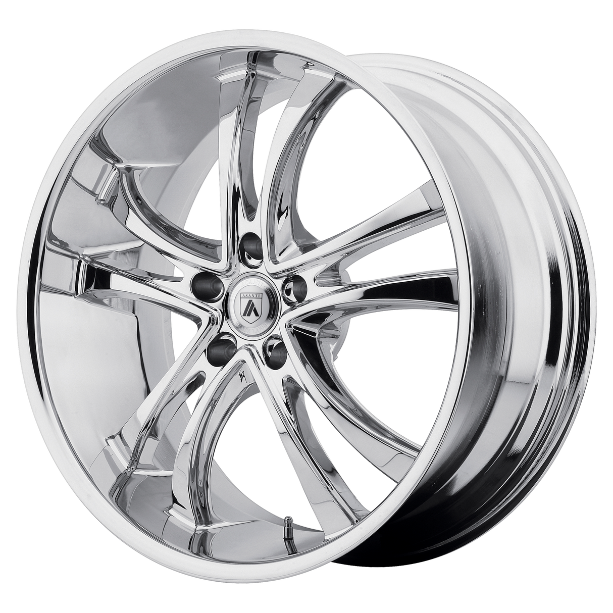 22X9 Asanti Black ABL-6 CHROME 5X115