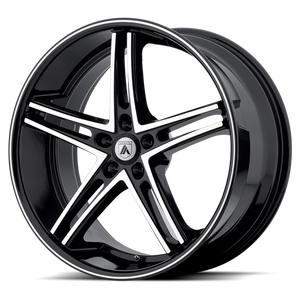 20X8.5 Asanti Black ABL-7 CHROME 5X112