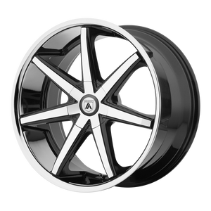 20X8.5 Asanti Black ABL-9 MACHINED FACE W/ SS LIP 5X120