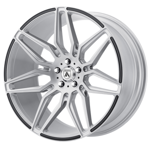 22X9 Asanti Black ABL-11 SIRIUS BRUSH SILVER W/ CARBON INSERTS 5X120