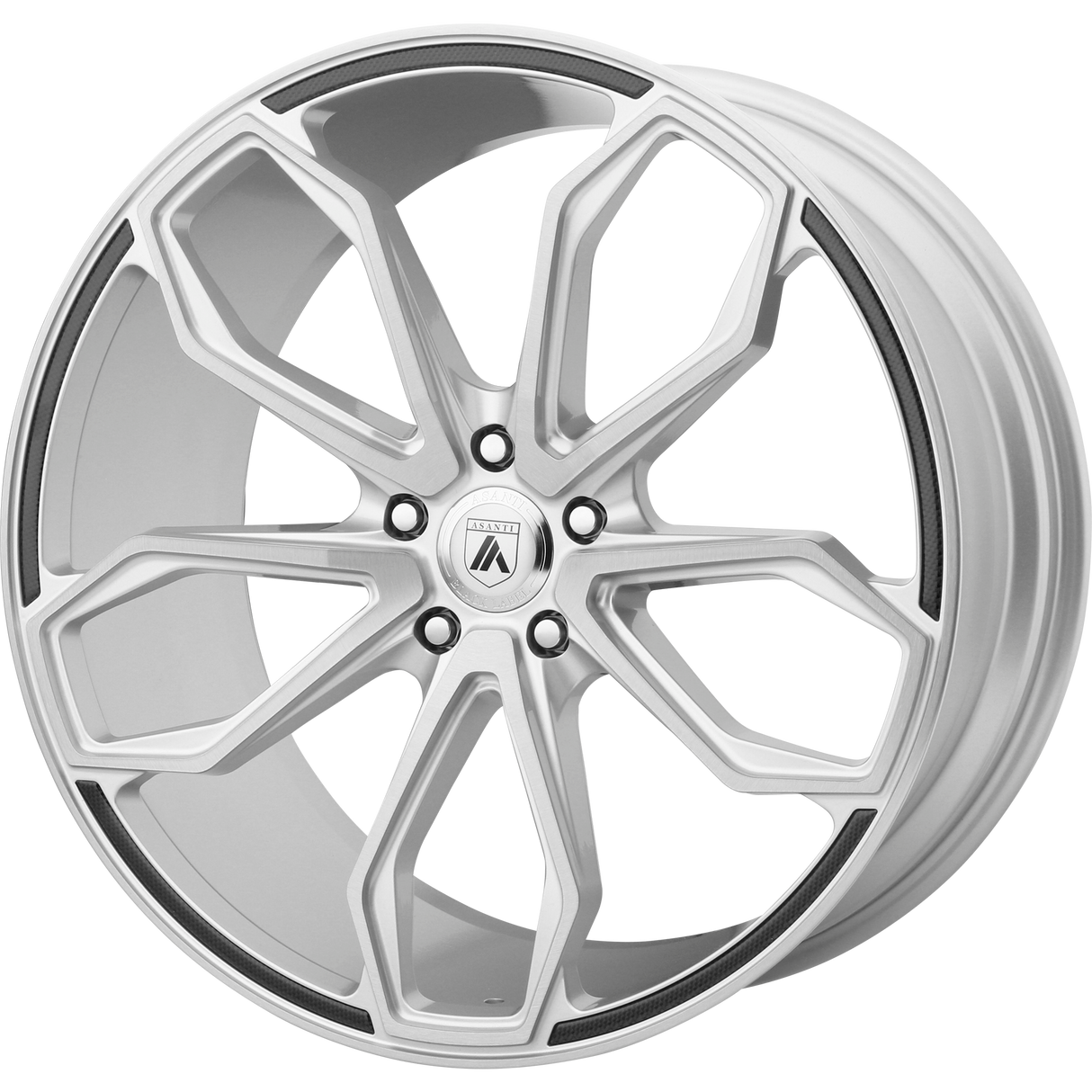 22X10.5 Asanti Black ABL-19 ATHENA BRUSHED SILVER 5X127