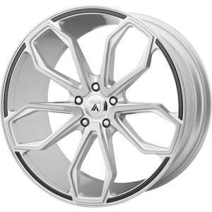 22X9 Asanti Black ABL-19 ATHENA BRUSHED SILVER 5X112