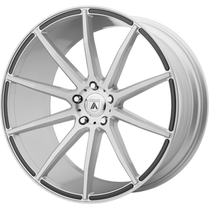 20X8.5 Asanti Black ABL-20 ARIES BRUSHED SILVER 5X115