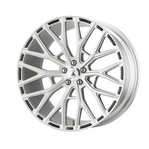 22X9 Asanti Black ABL-21 LEO BRUSHED SILVER 5X127