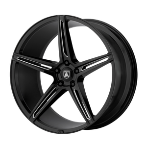 22X9 Asanti Black ABL-22 ALPHA 5 GLOSS BLACK MILLED 5X120