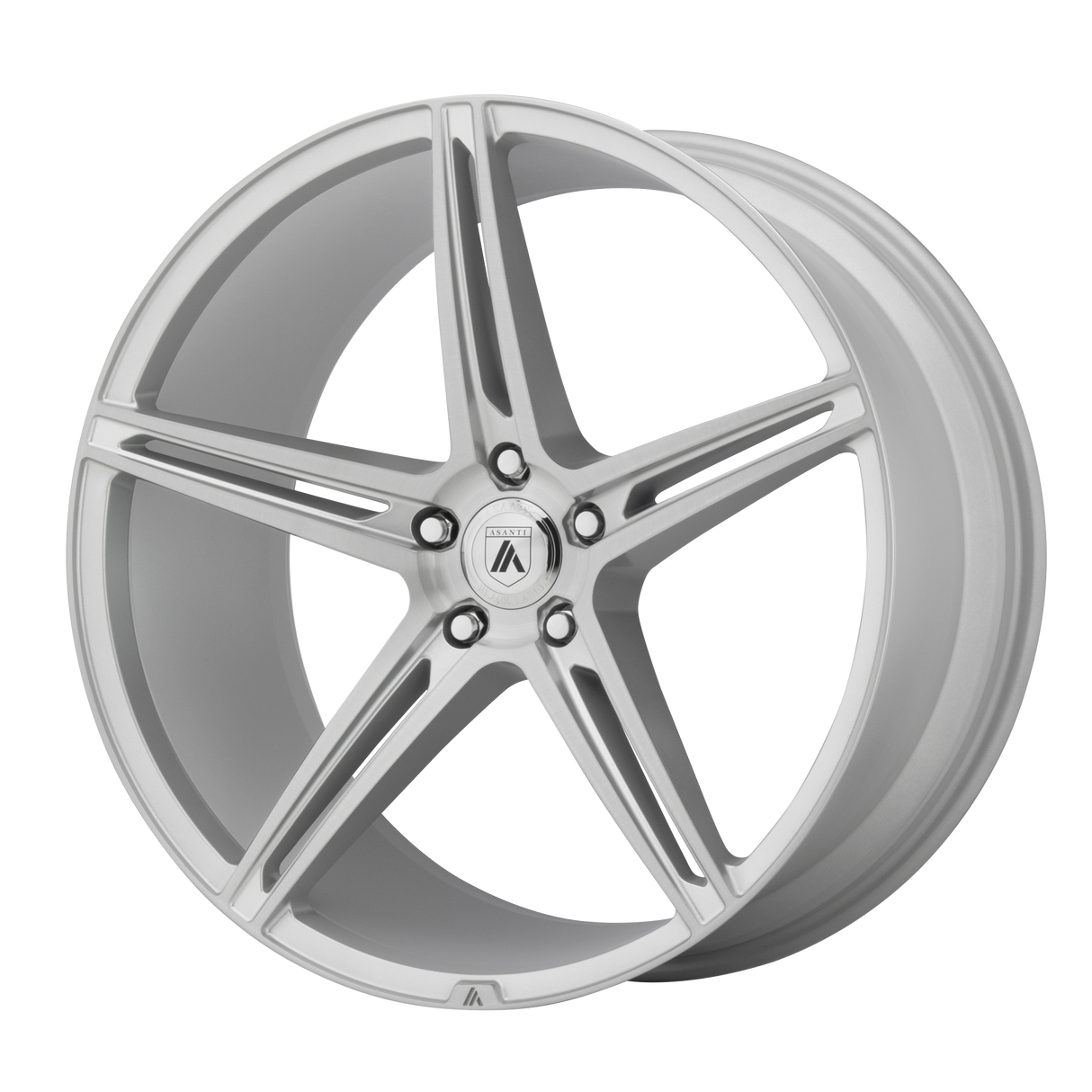 22X10.5 Asanti Black ABL-22 ALPHA 5 BRUSHED SILVER 5X130