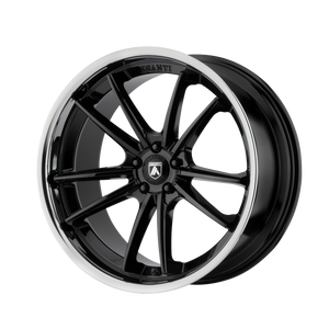 20X9 Asanti Black ABL-23 SIGMA GLOSS BLACK W/ CHROME LIP 5X120