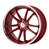 20X10.5 Asanti Black ABL-23 SIGMA CANDY RED W/ CHROME LIP 5X112