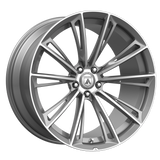 20X10.5 Asanti Black ABL30 CORONA TITANIUM BRUSHED 5X115
