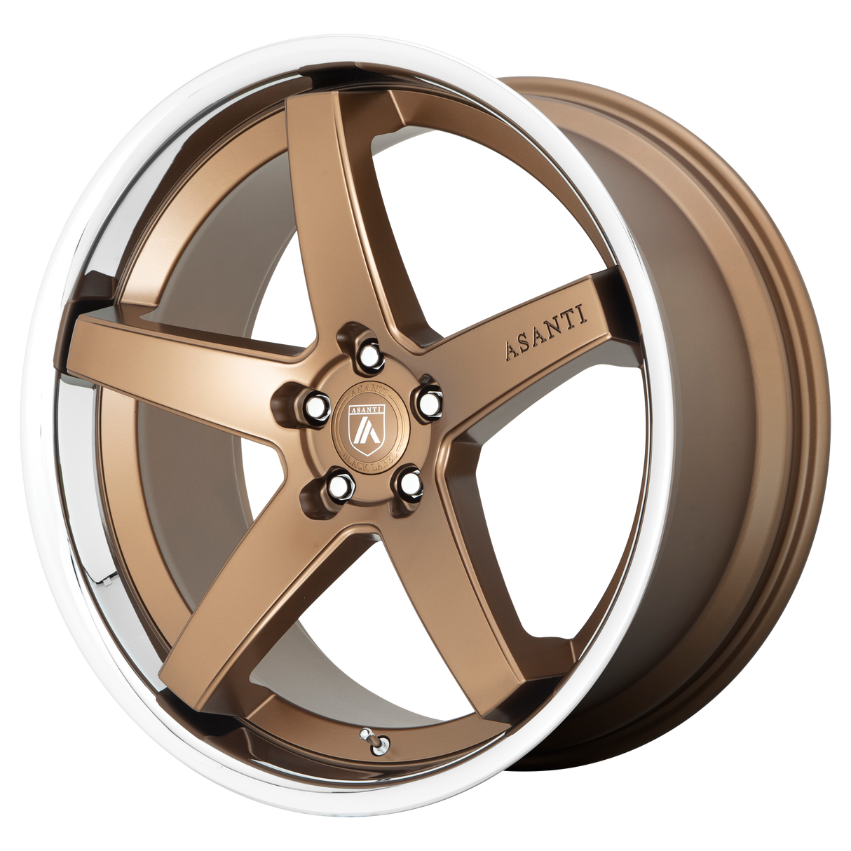 20X9 Asanti Black ABL31 REGAL SATIN BRONZE W/ CHROME LIP 5X112