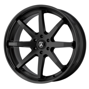 24X10 Asanti Black ABL-32 KAISER SATIN BLACK W/ GLOSS BLACK LIP 6X135