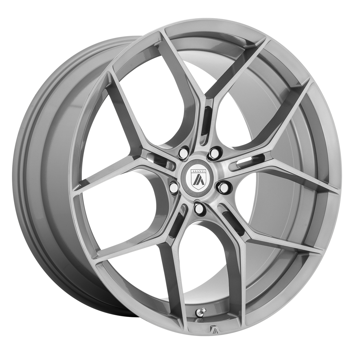 22X9 Asanti Black ABL-37 MONARCH TITANIUM BRUSHED 5X120