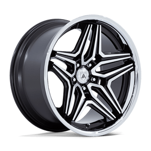 22X9 Asanti Black AB046 DUKE GLOSS BLACK MACHINED BLANK