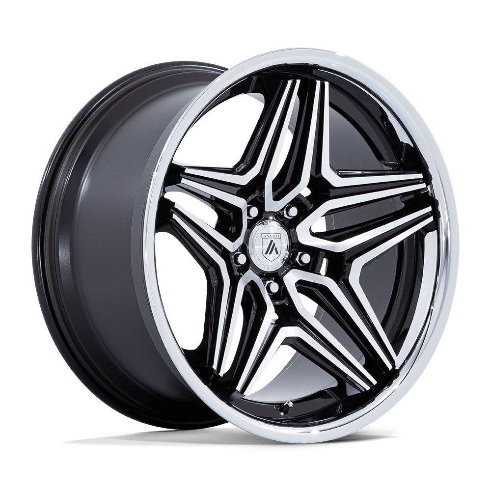 20X10.5 Asanti Black AB046 DUKE GLOSS BLACK MACHINED 5X115
