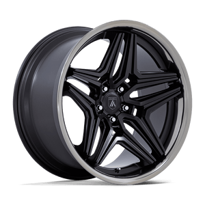20X10.5 Asanti Black AB046 DUKE SATIN BLACK W/ DDT LIP 5X120