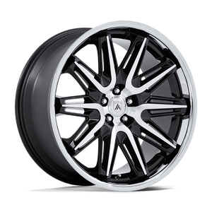 22X9 Asanti Black AB047 IMPERATOR GLOSS BLACK MACHINED W/ SS LIP 5X112