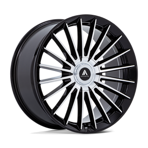 20X9 Asanti Black AB048 VICEROY GLOSS BLACK W/ MACHINED FACE 5X108/5X112