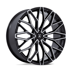 24X10 Asanti Black AB050 MOGUL 6 GLOSS BLACK W/ MACHINED FACE 6X139.7