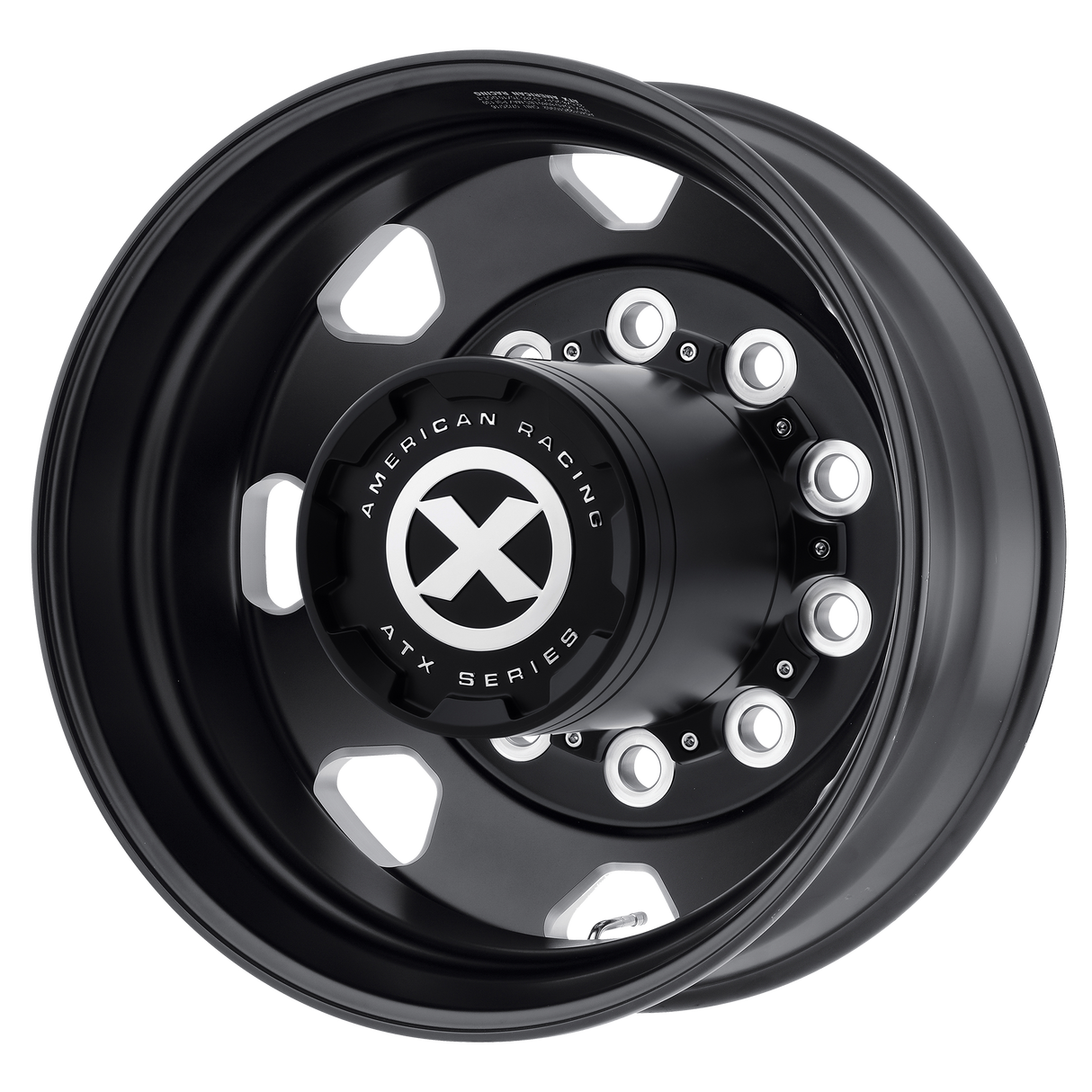 22.5X8.25 ATX AO401 OCTANE SATIN BLACK MILLED 10X285.75