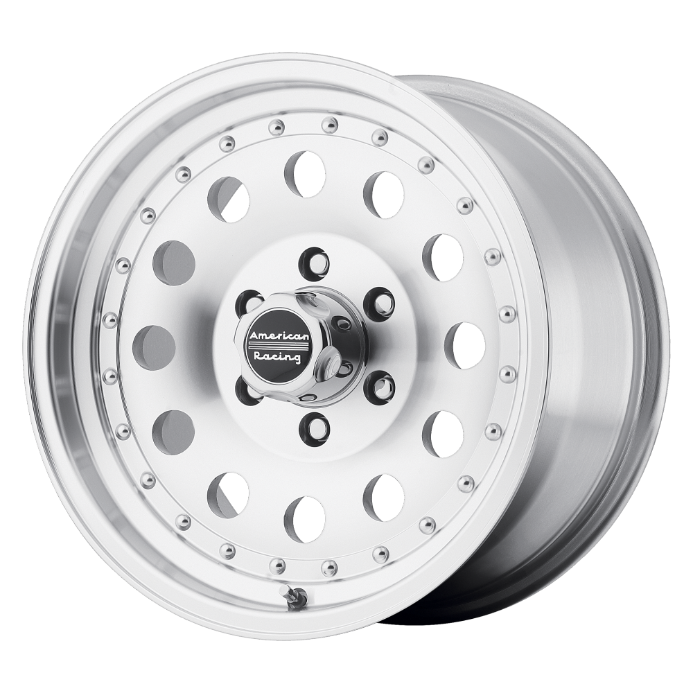 14X7 American Racing AR62 OUTLAW II MACHINED W/ CLEAR COAT 4X108